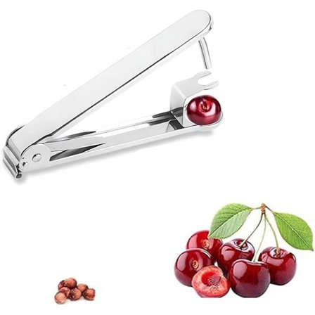 Körsbärsurkärnare i rostfritt stål, multifruktskärnare med låsdesign för körsbär och oliver - Sylttillverkning, fröborttagare, platsbesparande