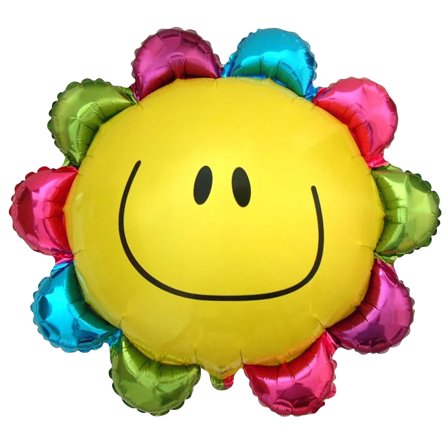 Folieballong Blomma Regnbåge 77 cm