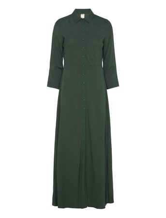 YAS Yassavanna Long Shirt Dress S. Noos - Green - XS