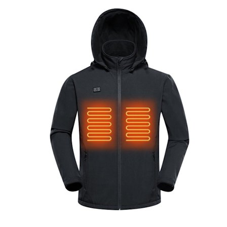 Uppvärmd jacka med huva Inget uppladdningsbart batteri