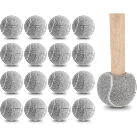 16 stk Tennisballer for Stoler, Tennisballstolbensbeskyttere for Møbelben, for Klasseromsgulvbeskyttelse, Stolbordbensbeskyttere
