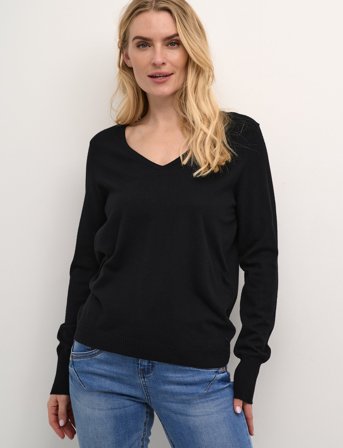 Cream Crdela Knit Pullover - Black - XS