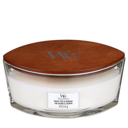 Woodwick Ellipse Candles White Tea & Jasmine 453,6gr - Candela Profumata