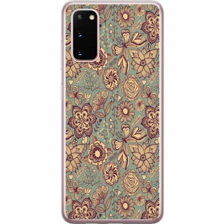 Samsung Galaxy S20 Genomskinligt Skal Vintage Flowers