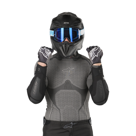 Elleboogbeschermers Leatt 3DF 6.0 Zwart Zwart S