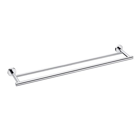 30cm, Dobbelt håndklædestang til badeværelse, vægmonteret rustfrit stål