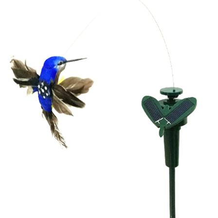 Aurinkovoimalla toimivat tanssivat lepattavat perhoset lentävät kolibri Puutarhakasvit Kukat Paalupihan nurmikon sisustus