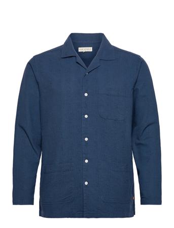 Dewey L/S Shirt Blue Far Afield