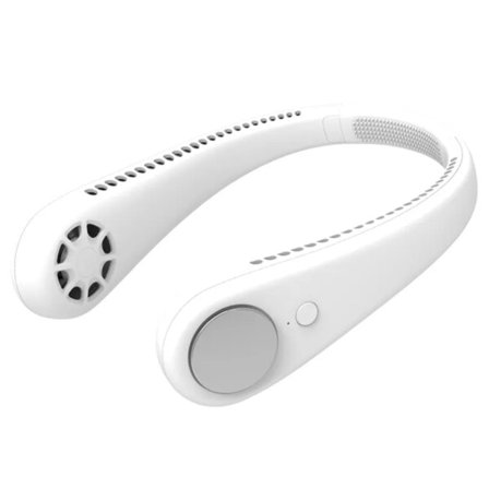 Nakkefifte - Oppladbar bærbar vifte med nakkestropp Nakkefifte Hvit hvit