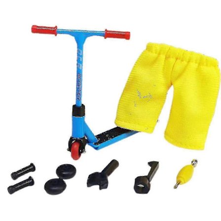 Mini Alloy Scientific Finger Scooter Fidget Gadgets Med Montering Tilbehør ( Farge: Blå ) ZD.16