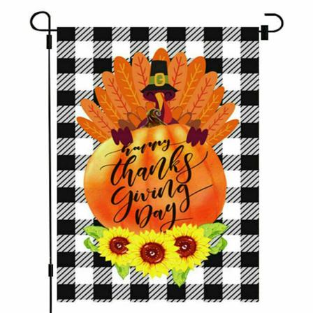 Höstträdgårdsflagga Höstmönstrade Löv Dubbelsidig Trädgårdsflagga