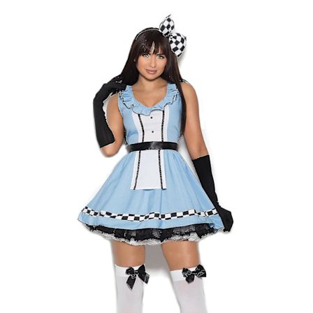 Kvinnors sagobok Alice Wonderland Halloween kostym