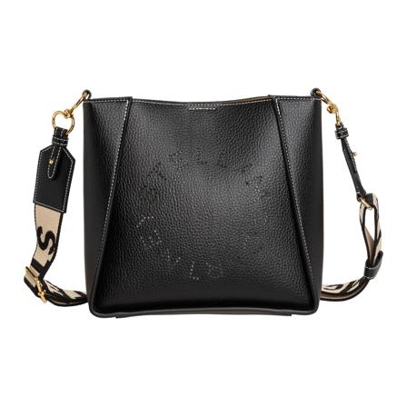 Stella McCartney Stella Logo Shoulder Tas , Zwart , Dames , Maat: ONE Size Schoudertassen