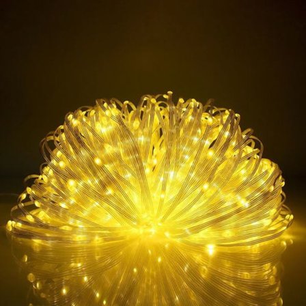 Lyslenker 50M 400 LED Varmt Hvit Vanntette 8 Lysmoduser for Innendørs og Utendørs Bruk