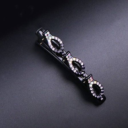 Pakke med skinnende krystalsten flettet hårklemmer, dobbelt pandehårklemmer til flettet hår, violet