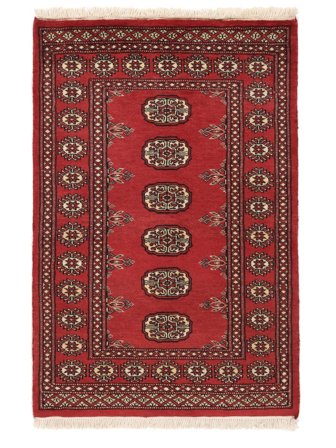 Medalhão Pequeno Paquistão Bucara 2Ply Tapete 81X121 Lã