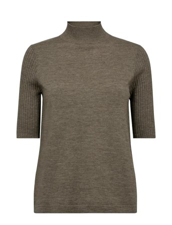 Mmrelena Turtleneck Ss Knit Brown MOS MOSH