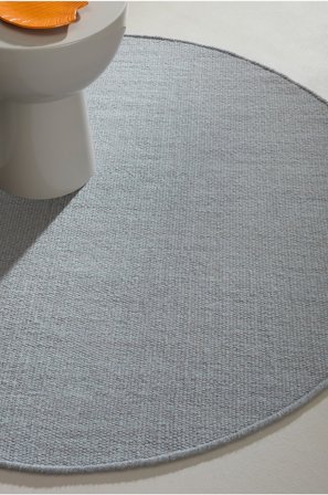 Jotex - Rundt Ullteppe Bomull/Ull/Viskose Lys blå ROW - Kjøp Ulltepper hos Jotex