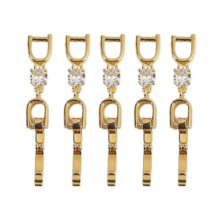 5x Halsband och Armbandsförlängare med Kristaller för Strass-Vikspänne