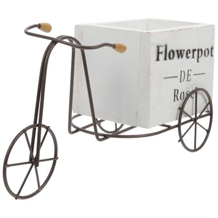 Hieno Kukkaruukku Koriste Kestävä Puinen Muotoilu Koriste Koristeellinen Puinen Kukkaruukku (Valkoinen, Pieni Koko, Satunnainen Tyyli)