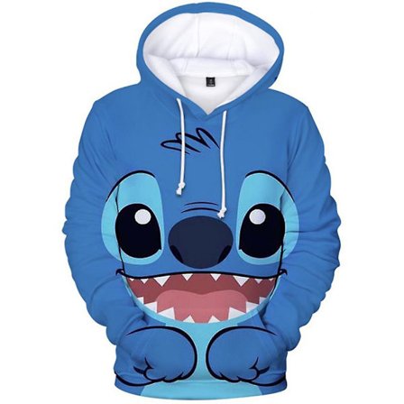Barn Hoodie med Lilo & Stitch Motiv, Casual, 5-10 År