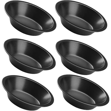 Individuelle paiformer, runde minitarteformer, non-stick belegg, quiche-bakeformer