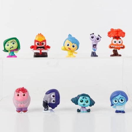 9 stk/sett Mini Innsiden Ut 2 Actionfigur Leketøy Tegneserie Glede Angst Sinne Sorg Smak Avsky Frykt Modell Dukke Figurer Barn Gave