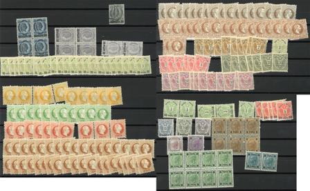 Østrig 1876-1900 - Samling på 4 indstikskort - Postfrisk