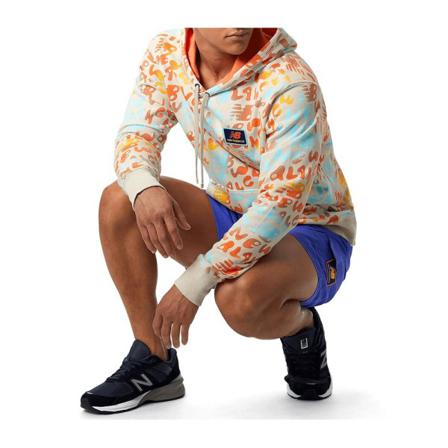 Sweatshirts New Balance Athletics Day Tripper Printed Blå,orange 177 - 179 Cm/l
