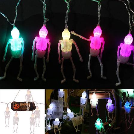 Halloween Skull Led String Lights Hem Party Dekoration