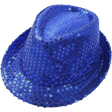 Børns drenge og piger pailletter fest Fedora hat jazz hip hop dans kostume funky disco glitter cap tilbehør
