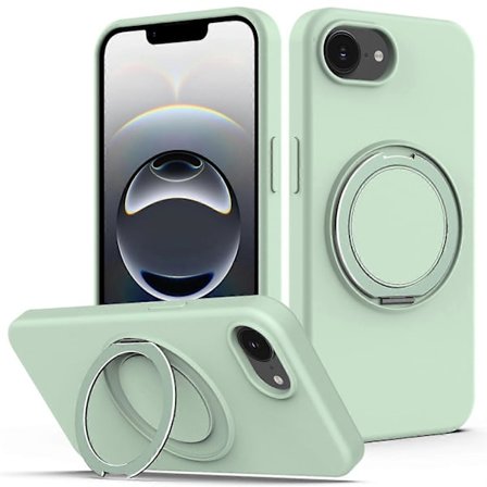 Deksel til iPhone 16e Kompatibelt med MagSafe Stativ PC + Silikon Telefondeksel