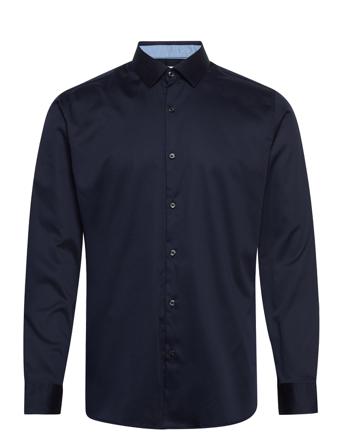 Slhslimflex-Park Shirt Ls B Skjorta Casual Navy Selected Homme
