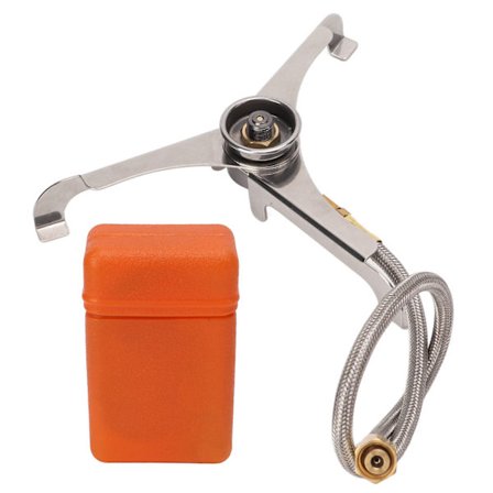 Utomhus Tripod Gas Spis Anslutning Vikbar Värmebeständig Bärbar Camping Spis Lång Tank Konverter för Utomhus