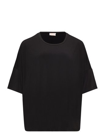 Vanga T-shirts & Tops Short-sleeved Svart Persona By Marina Rinaldi*Betinget Tilbud