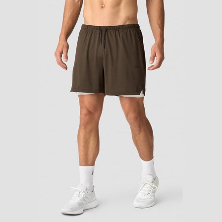 ICANIWILL Stride 2-in-1 Shorts, Smokey Brown