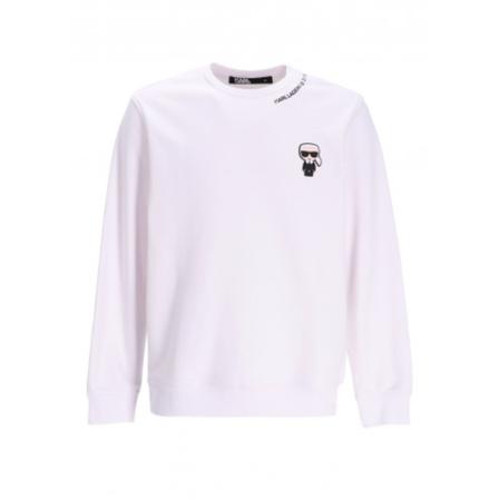 Karl Lagerfeld, Sweatshirts Biały, Mężczyzna, Rozmiar: S