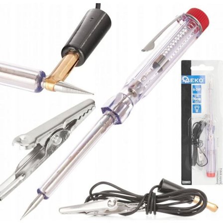 Testarelektro - kontinuitetstestare Geko Bilspänningstestare 6-24 V med 90 cm kabel (200)