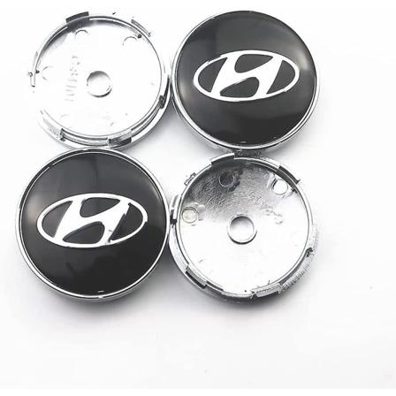 4 stk. 60 mm hjulnavkapsel bil emblem emblem logo kapsel til Solaris Ix35 I20 I30 I40 Hyundai Tucson Creta Santa