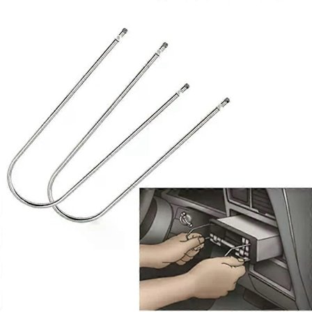 2X Bilstereo Radio Fjerningsnøkler CD-veksler Demonteringsverktøy Passer Ford Peugeot Renault Nissan