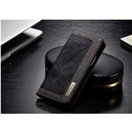 Samsung S8 Plus-fodral, Blandade Färgerdenim Splice Pu-läder