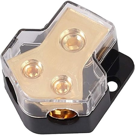 Virranjakaja, jakotukki 1 sisääntulon kaliiperi 0/2/4 ja 2 ulostulon kaliiperi 4/8 vahvistimille, auton audio-FA5-tehon äänijakeluun