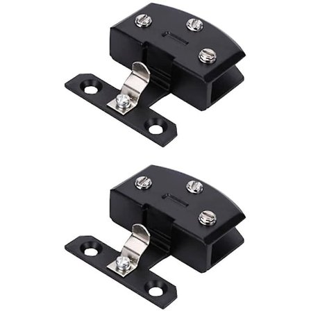 2 delar zinklegering glasgångjärn, för 5-6 mm tjockt glas, svart