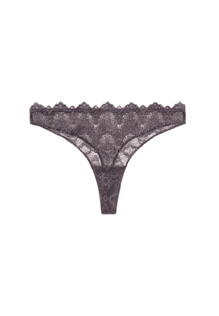 Understatement Lace Thong Trosor Dam Grå XL