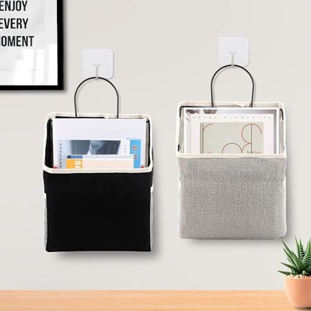 2 stycken hängande väskor, sovsalsförvaringsväskor, vägghängande bomull