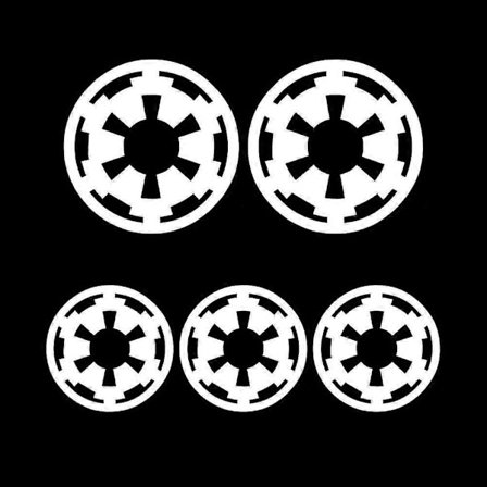 5 st De Star Wars Galactic Empire Bil Kaross Stötfångare Fönster Dekor Dekaler Klistermärke Mengxi