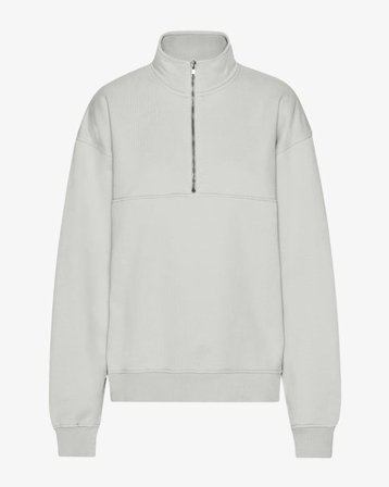 Organic Quarter Zip - Limestone Grey - Female - 2XL