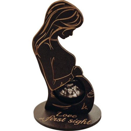 Gravid Sonogram Bilde Ramme, Baby Ultralyd Bilde Ramme, Forventer Mamma Gave Til Gravid Venn, Tre Bilde Ramme(svart)