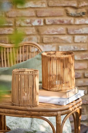 Ib Laursen Lykt Cane rattan 18x20cm