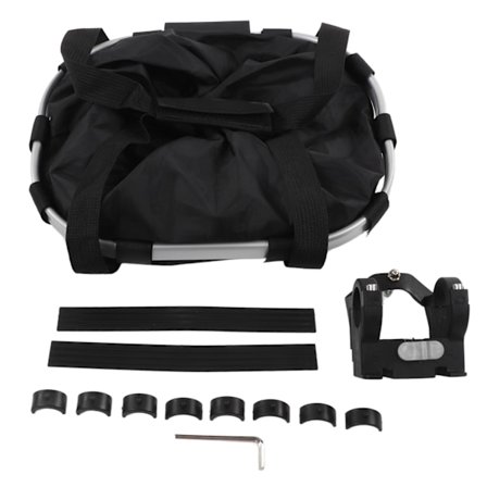 Hopfällbar hundhållare Cykelkorg Fram Avtagbar Cykelstyre Korg Snabbkoppling för Cykel Elbil